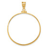 14k Yellow Gold 39.5mm Polished Screw Top Coin Bezel Pendant