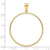 14k Yellow Gold 39.5mm Polished Prong Coin Bezel Pendant