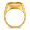 14k Yellow Gold Mens Polished Classic Open Back 14mm Coin Bezel Ring