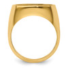 14k Yellow Gold Mens Polished Classic Open Back 15mm Coin Bezel Ring