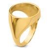 14k Yellow Gold Mens Polished Classic Open Back 16mm Coin Bezel Ring
