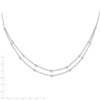 14k White Gold Diamond Multi Station Double Strand Necklace