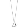 Rhodium-plated Sterling Silver Heart with Diamond Necklace