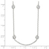 Sterling Silver w/2 in ext. 8-Station CZ Necklace