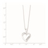 Sterling Silver CZ Heart Necklace QG2587-18