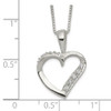 Sterling Silver CZ Heart Necklace QG2587-18