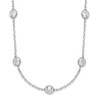 Sterling Silver Clear 4mm 9-Station CZ Necklace