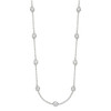 Sterling Silver Clear 4mm 9-Station CZ Necklace