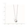 Rhodium-plated Sterling Silver 8mm Bezel CZ Necklace QG39-16