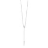 Rhodium-plated Sterling Silver CZ 18in Drop Necklace