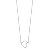 Rhodium-plated Sterling Silver 18in Heart Necklace QG4368-16