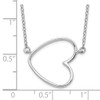 Rhodium-plated Sterling Silver 18in Heart Necklace QG4368-16