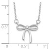 Rhodium-plated Sterling Silver 18in Bow Necklace