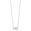 Rhodium-plated Sterling Silver w/CZ Heart w/Infinity Symbol Necklace