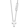 Rhodium-plated Sterling Silver FAITH w/Cross Necklace