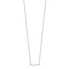 Rhodium-plated Sterling Silver w/ 2in ext. Sideways Cross Necklace