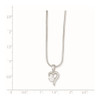 Sterling Silver CZ Heart Pendant Necklace