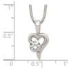 Sterling Silver CZ Heart Pendant Necklace