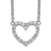 Sterling Silver CZ Heart Necklace QH764-16