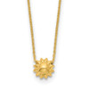 14k Yellow Gold Polished Puffed Sun 16.5in Necklace