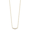 14k Yellow Gold Polished Graduated Round CZ 17in Necklace