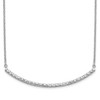 14k White Gold Diamond Curved Bar 18 inch Necklace PM3732-050-WA