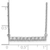 14k White Gold Diamond Bar 18 inch Necklace PM3738-050-WA