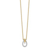 14k Yellow Gold Diamond Teardrop 18 inch Necklace