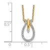 14k Yellow Gold Diamond Teardrop 18 inch Necklace