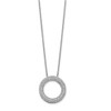 14k White Gold Diamond Circle 18 inch Necklace PM3789-060-WA