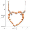 14k Rose Gold Diamond Heart 18 inch Necklace PM4366-025-RA