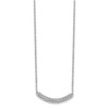 14k White Gold Diamond Curved Bar 18 inch Necklace PM4679-016-WA