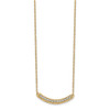 14k Yellow Gold Diamond Curved Bar 18 inch Necklace PM4679-016-YA