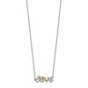 14k Two-tone Gold LOVE Moving Diamond 18in Necklace