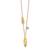 14k Yellow Gold Diamond and Feathers 16.5 inch Necklace PM4701-003-YA