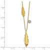 14k Yellow Gold Diamond and Feathers 16.5 inch Necklace PM4701-003-YA