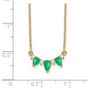 14k Yellow Gold Emerald and Diamond 18 inch Necklace PM7176-EM-012-YA