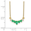 14k Yellow Gold Emerald and Diamond 18 inch Necklace PM7177-EM-007-YA