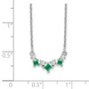 14k White Gold Emerald and Diamond 18 inch Necklace PM7178-EM-012-WA