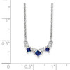 14k White Gold Sapphire and Diamond 18 inch Necklace PM7178-SA-012-WA