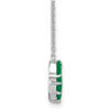 14k White Gold Marquise Emerald 18 inch Necklace