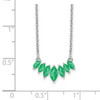14k White Gold Marquise Emerald 18 inch Necklace