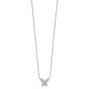 14k White Gold Diamond Butterfly 18in Necklace