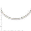 Sterling Silver Polished Hammered 6mm Neck Collar Necklace