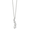 Sterling Silver CZ Journey Necklace QG2642-18