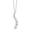 Sterling Silver CZ Journey Necklace QG2643-18