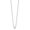 Rhodium-plated Sterling Silver CZ w/1in ext. Necklace