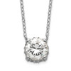 Rhodium-plated Sterling Silver 7mm CZ Necklace
