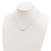 Sterling Silver Graduated CZ 18in Bar Necklace