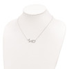 Sterling Silver Polished CZ Heartbeat 18in Necklace